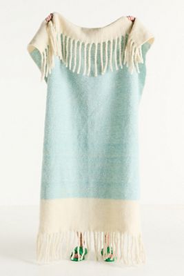 Eyelash Popcorn Knitted Throw