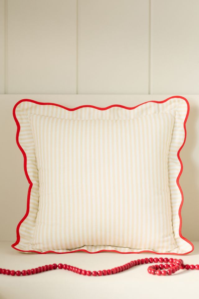 Marlise Embroidered Cotton Holiday Pillow #1