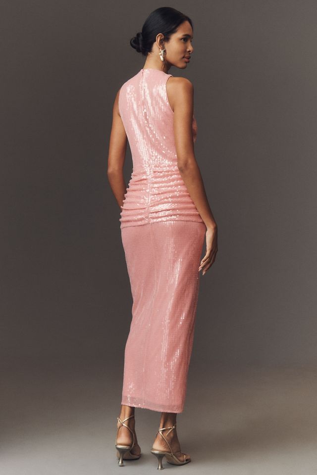 Hutch Lumi Sleeveless Sequin Ruched Maxi Dress #1