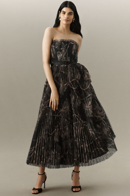 Hutch Bromley Pleated Strapless A-Line Maxi Dress product page