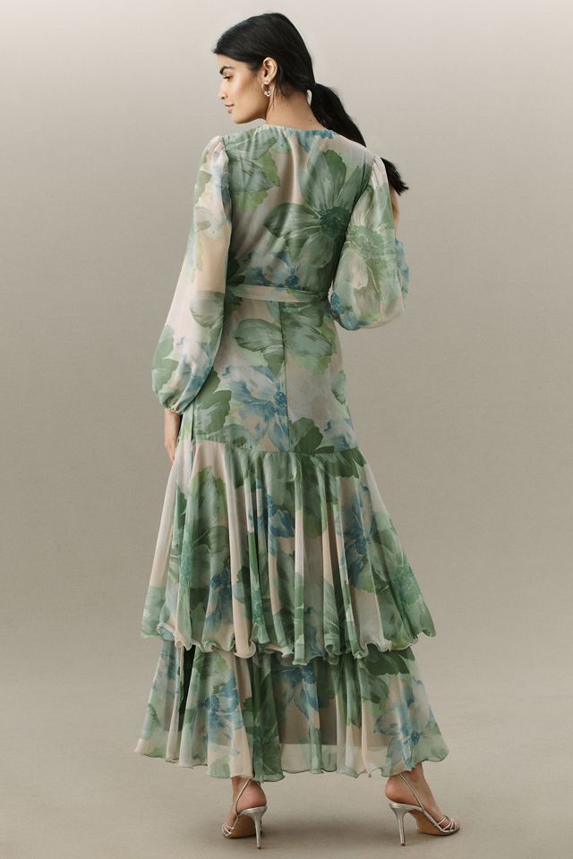 Hutch Helen Chiffon Ruffled Maxi Dress #1