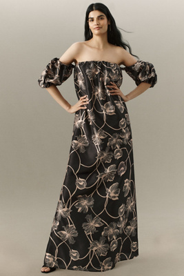 Hutch Iris Off-the-Shoulder Floral Maxi Dress | Anthropologie
