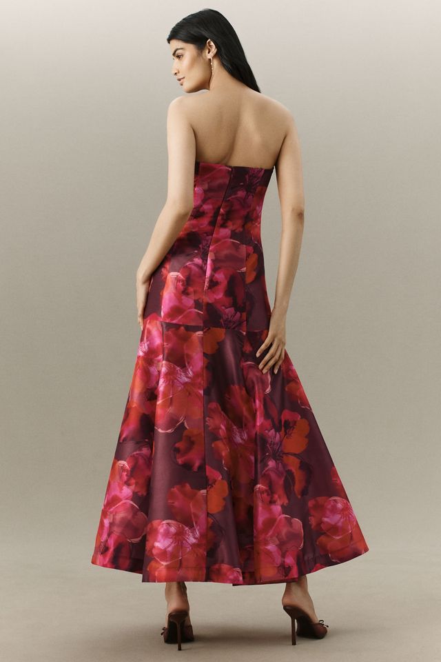 Hutch Maria Strapless Floral A-Line Maxi Dress #1