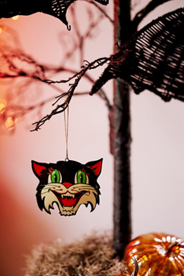 Terrain Enamelware Cat Ornament In Multi