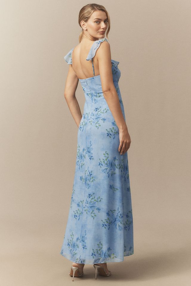 BHLDN Briar V-Neck Chiffon Maxi Dress  #1