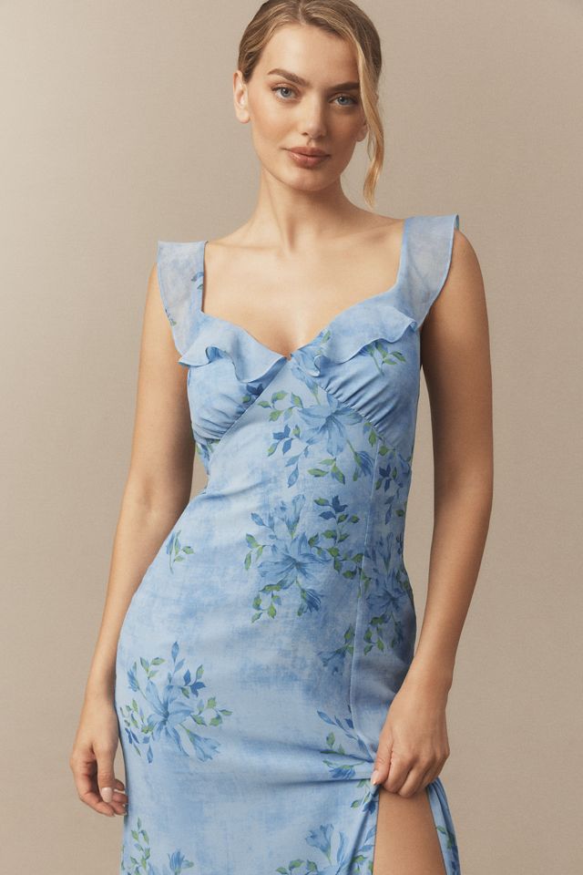 BHLDN Briar V-Neck Chiffon Maxi Dress  #2