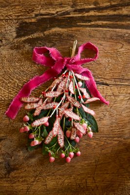 Beaded Mistletoe Stocking Charm