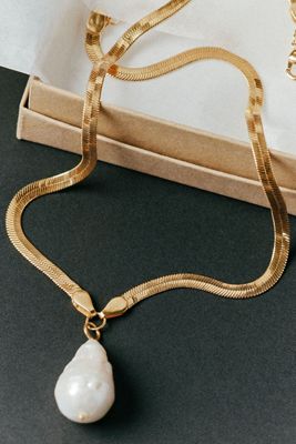 Shyla Serpentine Pearl Pendant Necklace