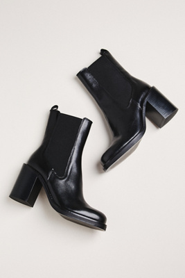 By Anthropologie Block-heel Chelsea Boot In Black