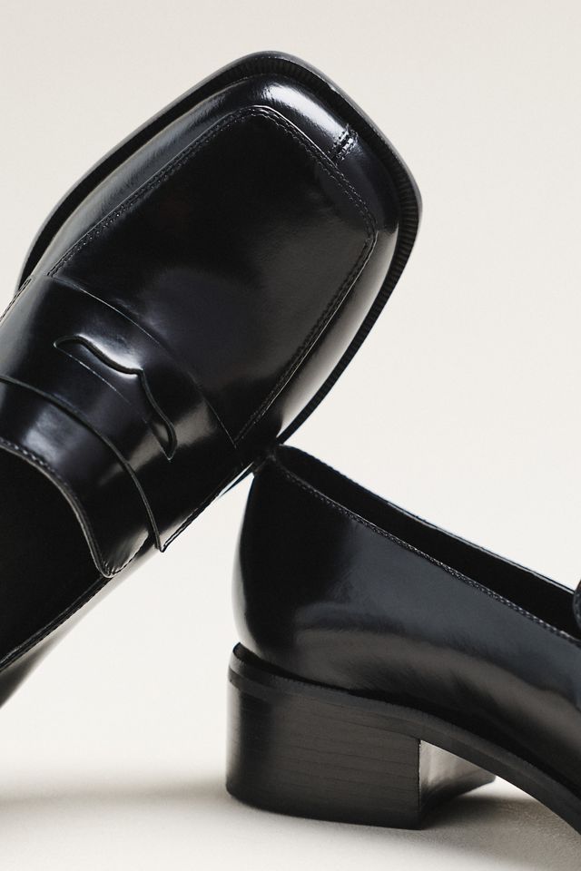 Maeve Square-Toe Loafer Heels #2