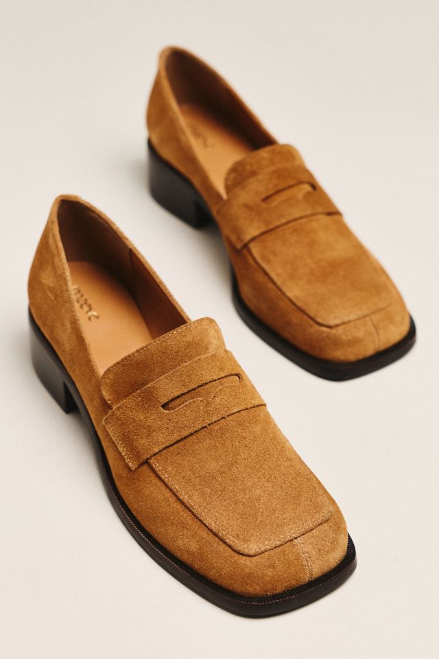 Maeve Square-Toe Loafer Heels #1