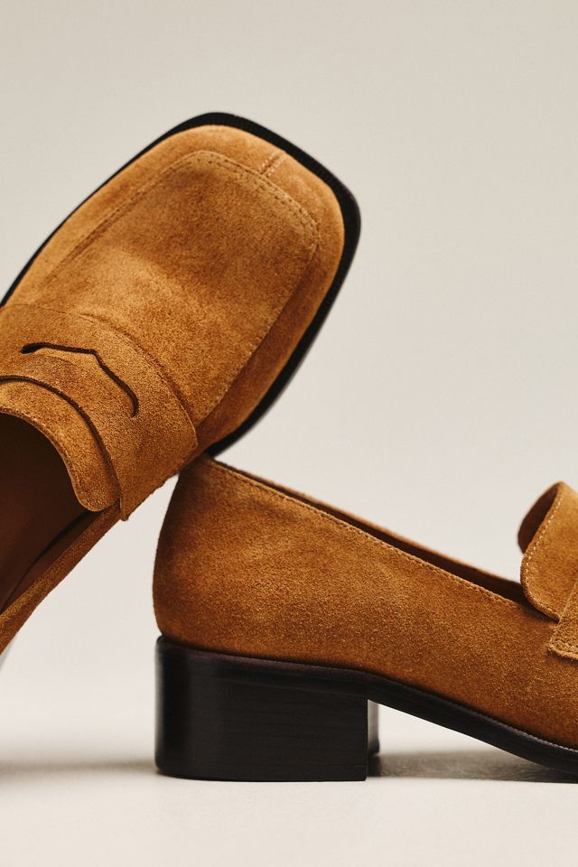 Maeve Square-Toe Loafer Heels #2