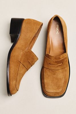Maeve Square-Toe Loafer Heels