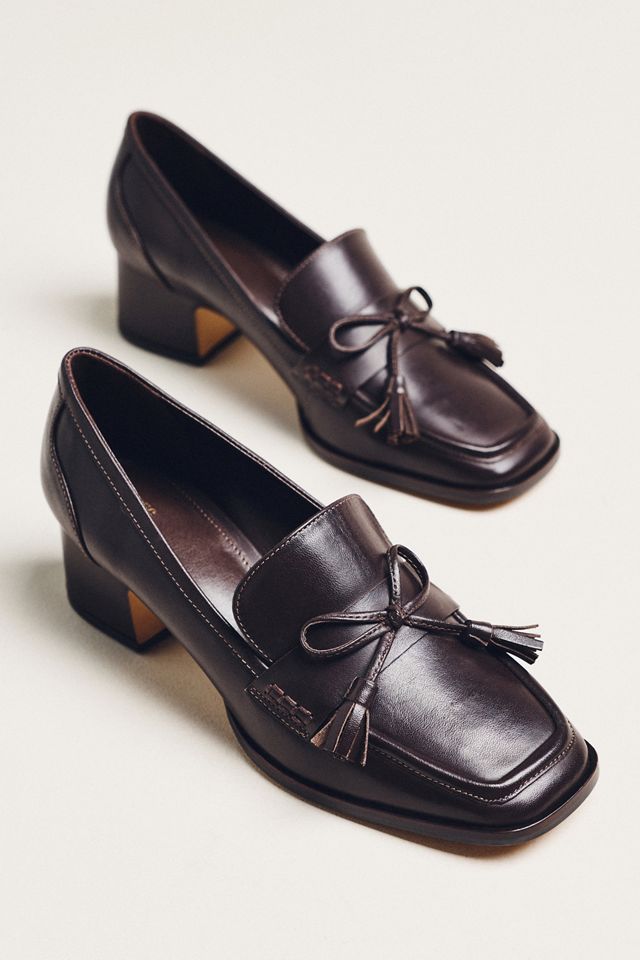 Maeve Bow Detail Loafer Heels #1