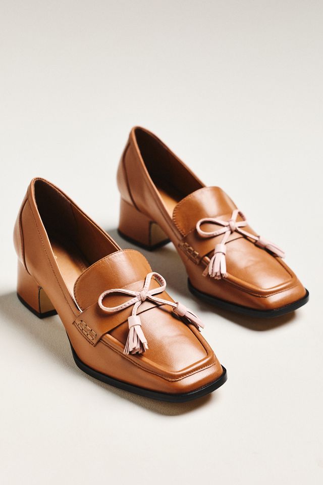 Maeve Bow Detail Loafer Heels #1