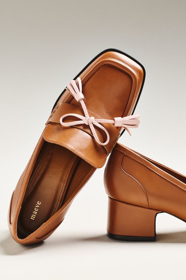 Maeve Bow Detail Loafer Heels #2