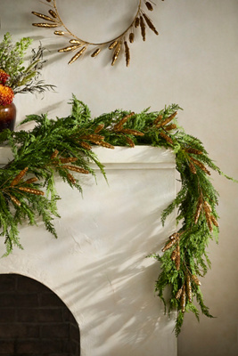 Terrain Wheat Field Iron Garland In Green