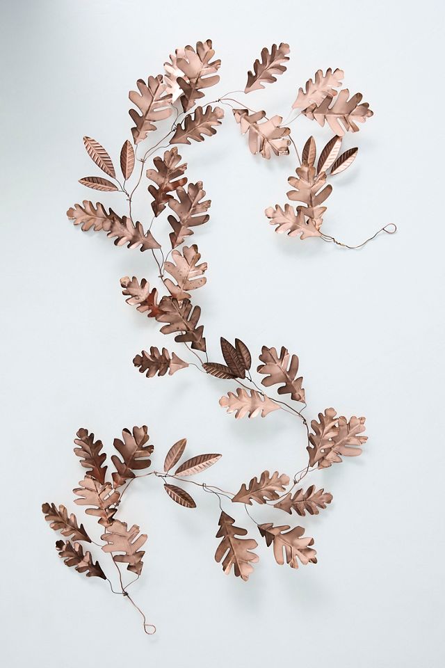 Copper Oak Leaves Garland #2
