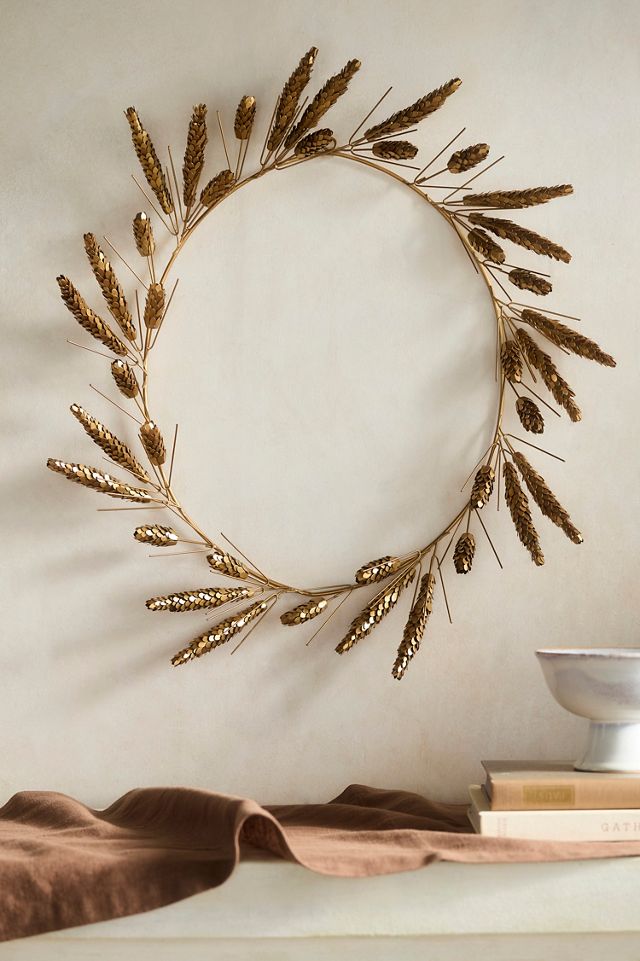 Wheat Field Iron Oval Wreath #2