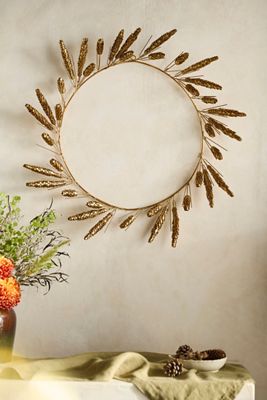 Wheat Field Iron Oval Wreath