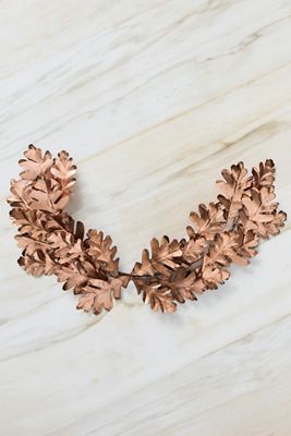 Copper Oak Leaves Wide Swag