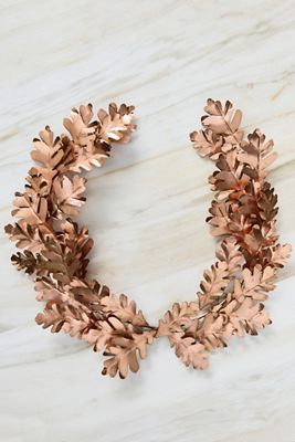 Copper Oak Leaves Swag