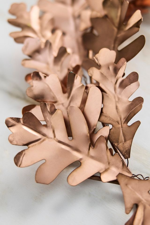 Copper Oak Leaves Swag #1
