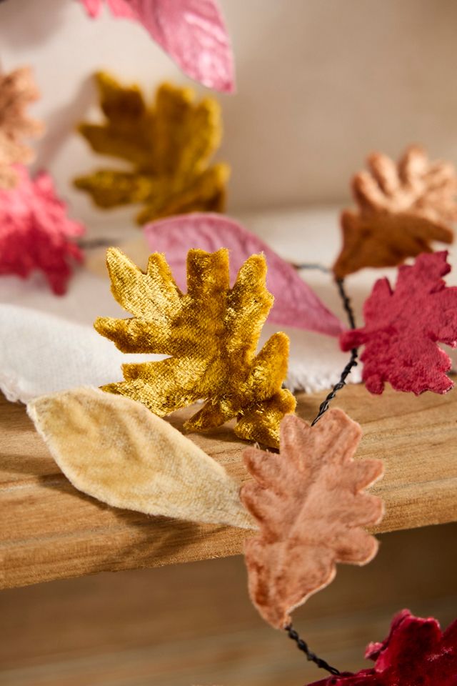 Mixed Leaves Velvet + Iron Garland #1