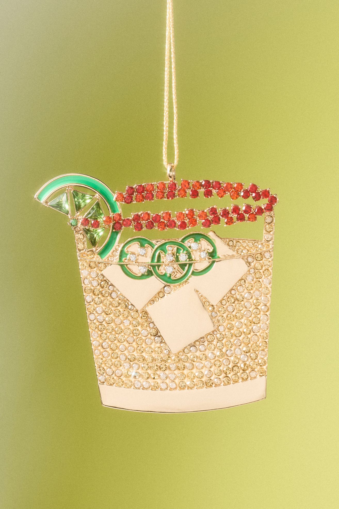 BaubleBar x Anthropologie Jeweled Cocktail Ornament - Spicy Margarita, Standard, Assorted