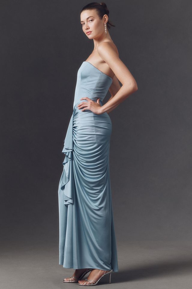 ET OCHS Selena Strapless Ruched Maxi Dress #5
