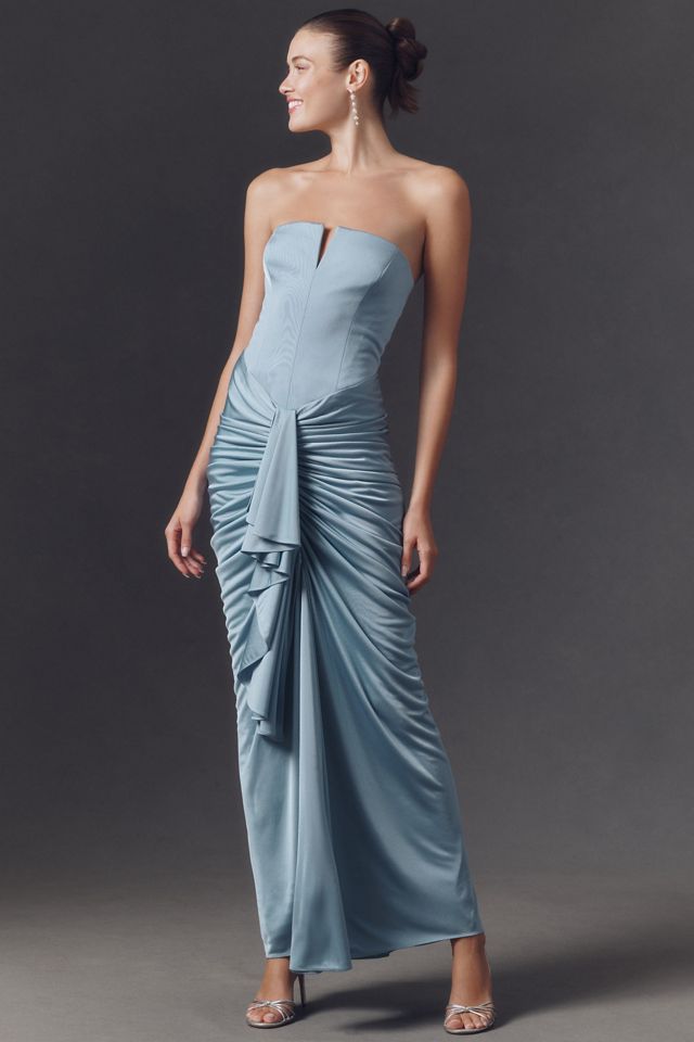 ET OCHS Selena Strapless Ruched Maxi Dress #2