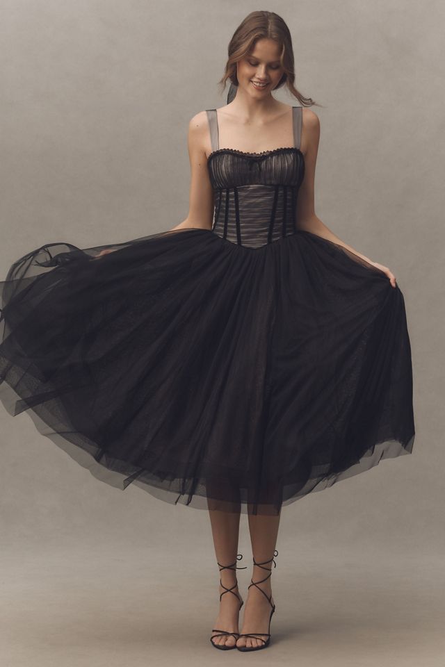 BHLDN Tulle Corset Fit & Flare Dress #2