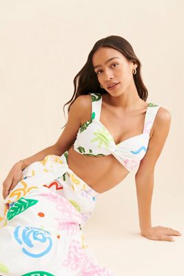 Olivia Rubin Roison Printed Crop Top