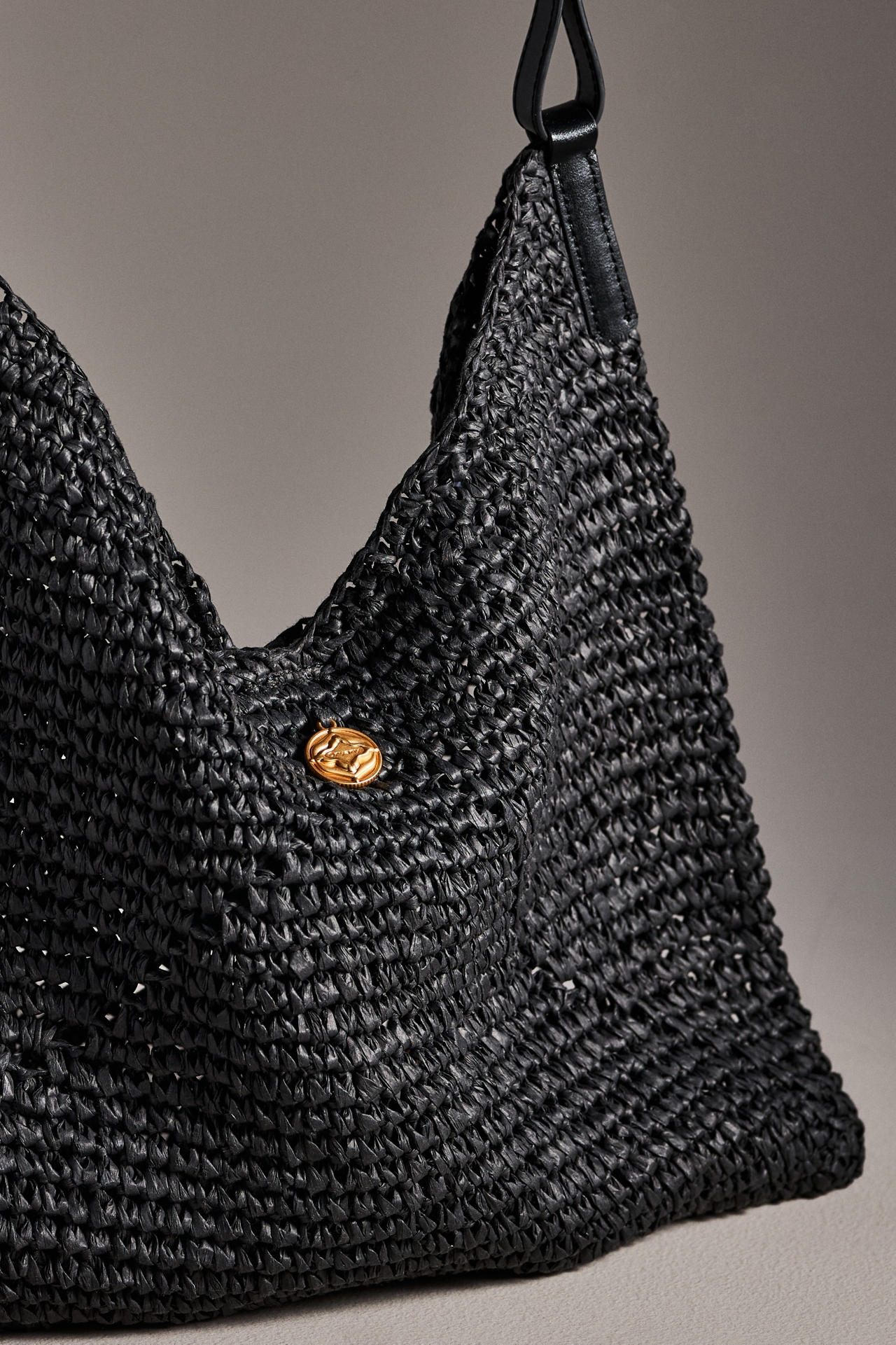 Oryany Raffia Triangle Shoulder Bag