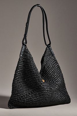 Oryany Raffia Triangle Shoulder Bag