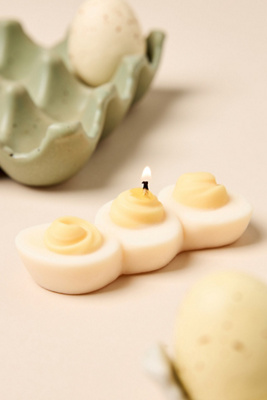Nata Concept Store Nata Devilled Eggs Shaped Wax Candle