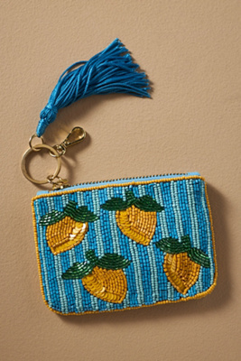 By Anthropologie The Fiona Beaded Coin Purse In Yellow