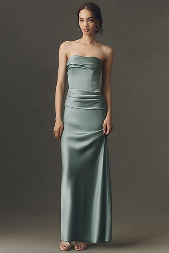 long black formal plus size dress Plus Size Empire Waist Chiffon Maxi Dress with Long Lantern Sleeves Ever-Pretty Plus
