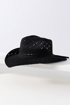 Cheveux Corp. Crochet Belted Rancher In Black