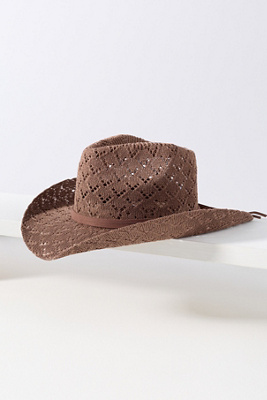 Cheveux Corp. Crochet Belted Rancher In Brown