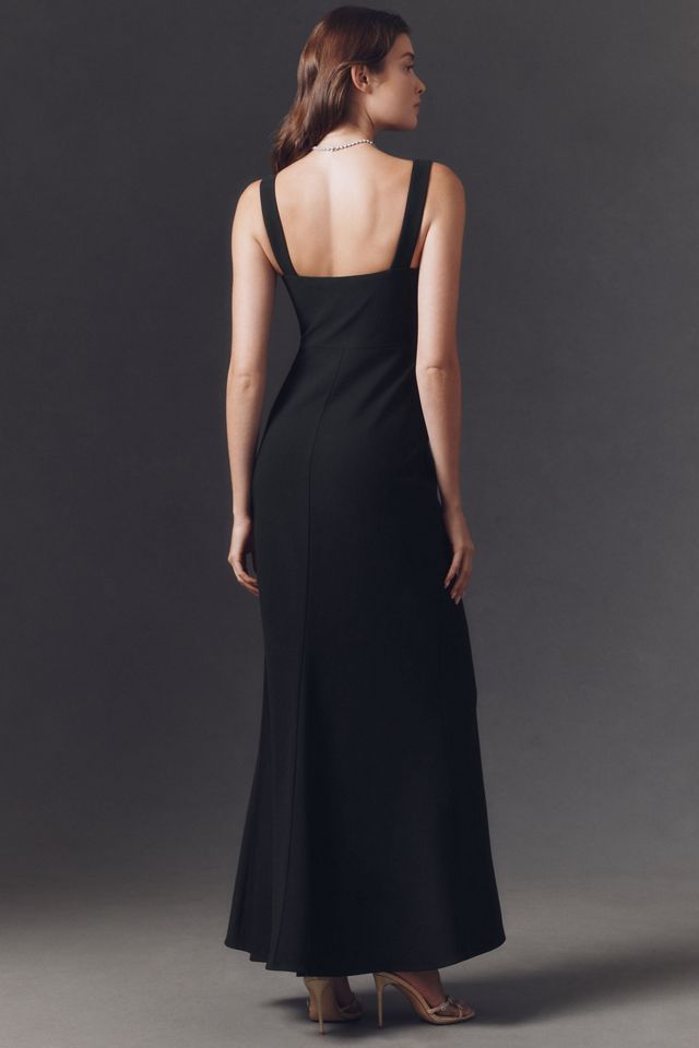 BHLDN Blake Square-Neck Stretch Crepe Maxi Dress #1