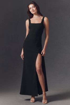 BHLDN Blake Square-Neck Stretch Crepe Maxi Dress