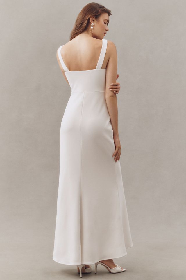 BHLDN Blake Square-Neck Stretch Crepe Maxi Dress #1