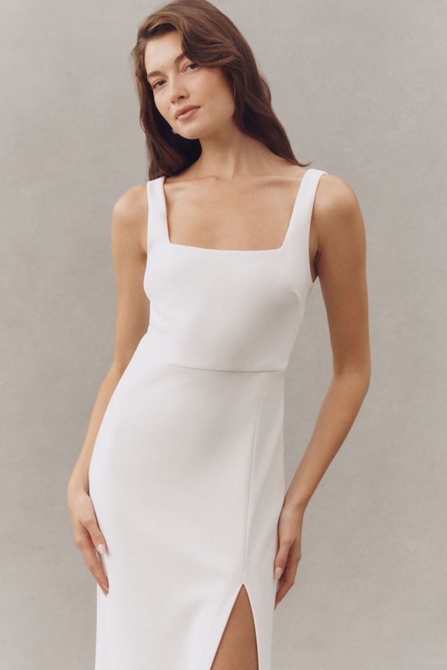 BHLDN Blake Square-Neck Stretch Crepe Maxi Dress #2