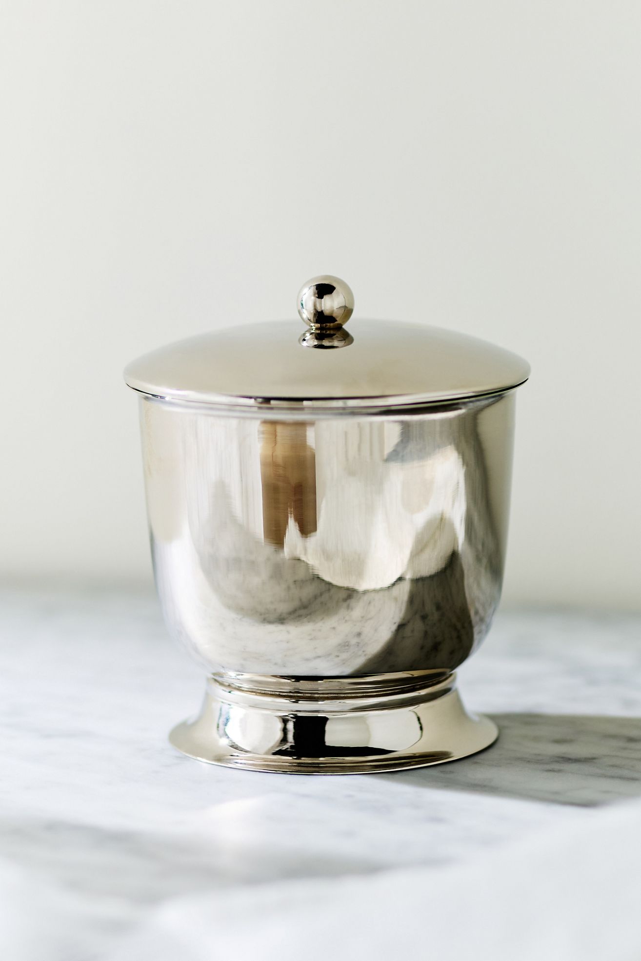 Bedford Silver Bath Canister - Antique Silver
