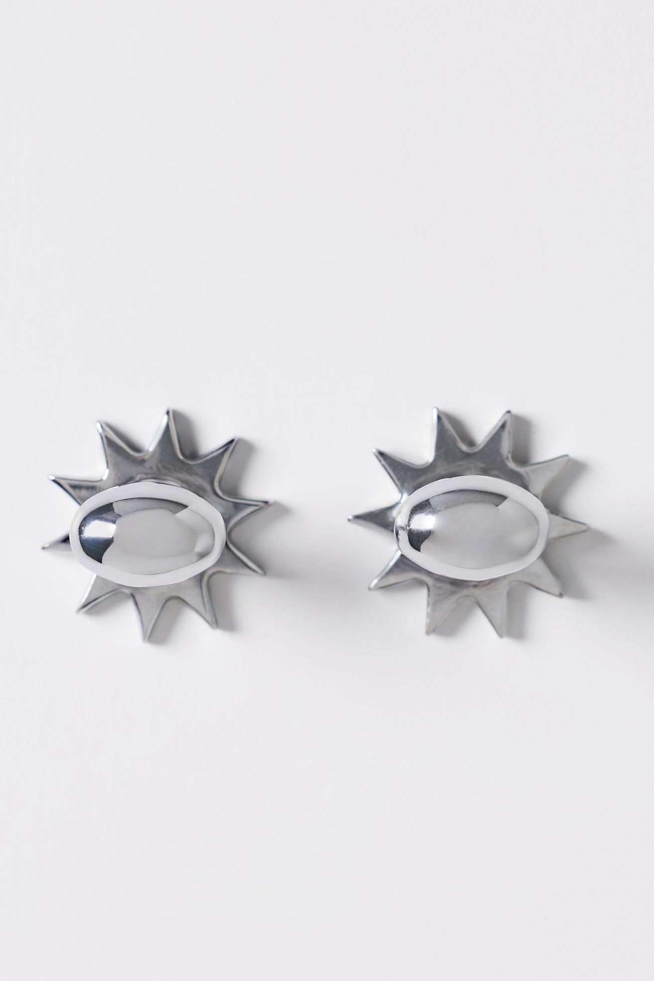 Sun Icon Knobs, Set of 2 - Polished Chrome, Set Of 2