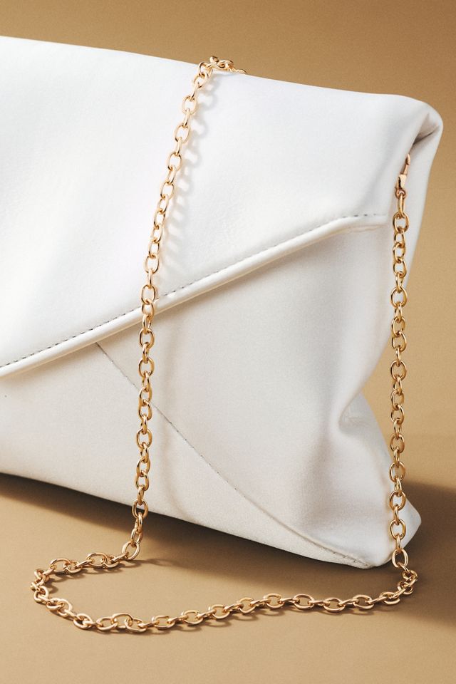 By Anthropologie Weddings Satin Envelope Clutch #1