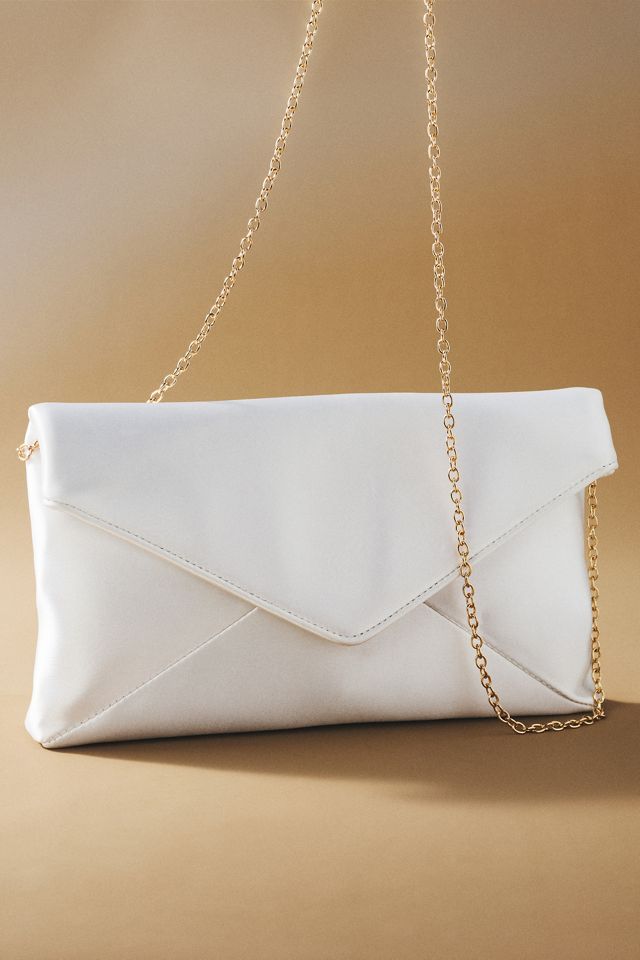 By Anthropologie Weddings Satin Envelope Clutch #2