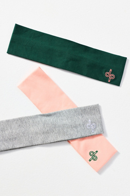 Daily Practice By Anthropologie Daily Practice Jersey Stretch Headbands, Set Of 3 In Green