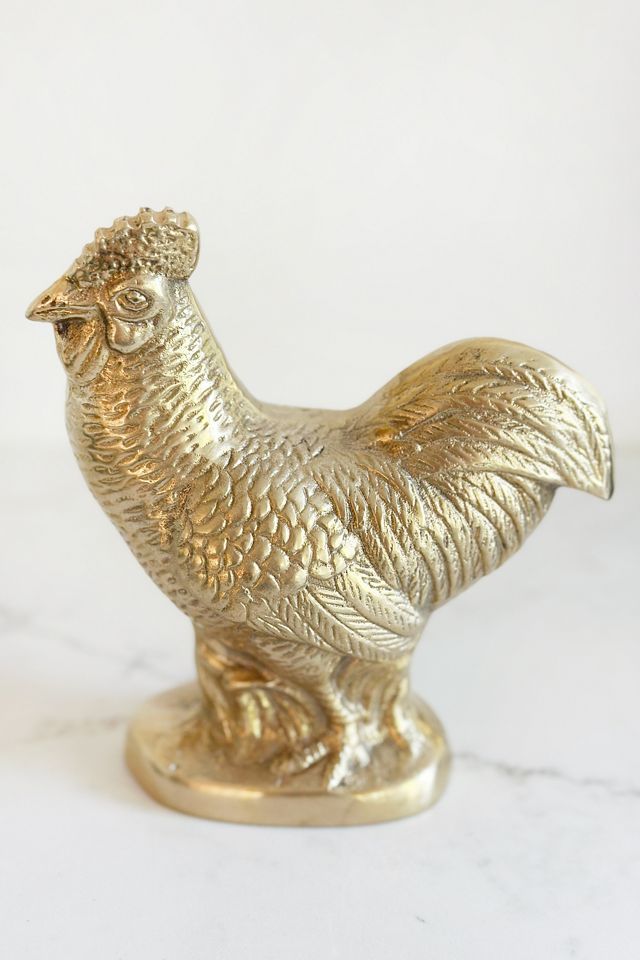 Old Flame Candle Co. Vintage Brass Rooster #1